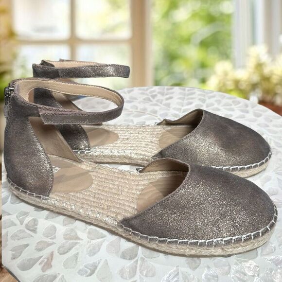 Eileen Fisher $195 Lala Leather Jute Espadrille Flat Sandals NWT - Picture 16 of 16